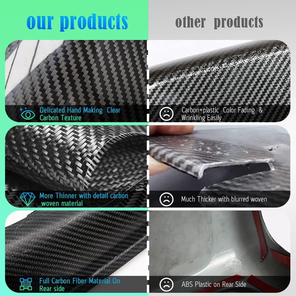 2pcs Car Front Inner A Pillar Trim for Corvette C8 Z51 Z06 Stingray HTC 2020 2021 2022 2023 2024 2025 2026,Genuine Carbon Fiber Window Triangle Cover