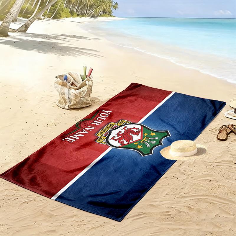 Wrexham AFC Druck Strandtuch, Großes Weiches Schnelltrocknendes Handtuch für Strand Camping Schwimmen