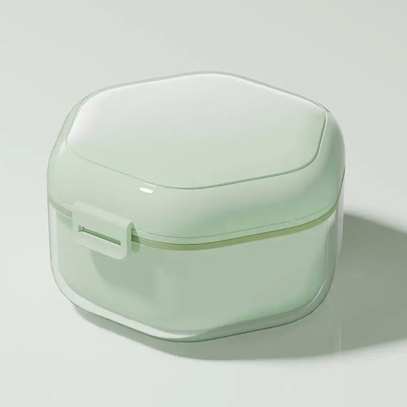 1Pc Orthodontic Retainer Braces Storage Soaking Box Invisible Teeth Denture Cleaning Tooth Storage Container Sealed Case