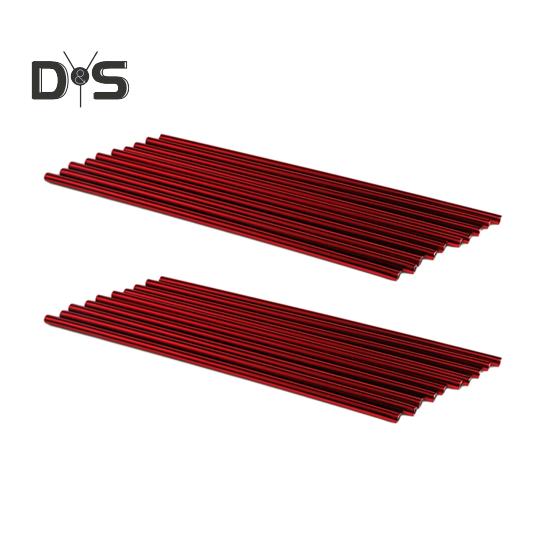 

20 шт., универсальная автомобильная декоративная полоса для выхода воздуха, гальваника, красочная U-образная форма, декоративная отделка, аксессуары для стайлинга автомобиля темно-красного