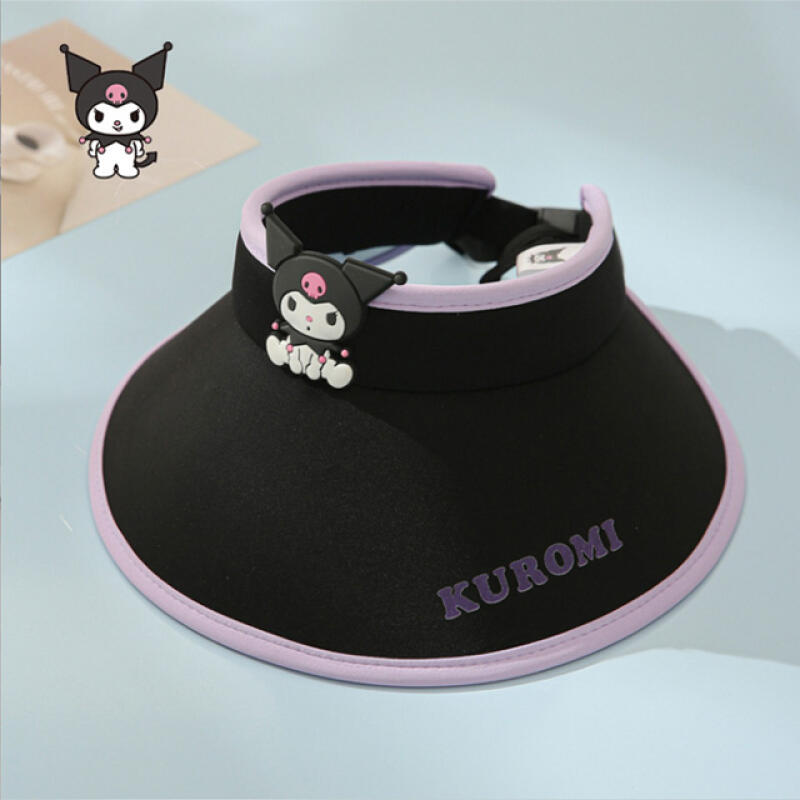 

[Sanrio] Черный козырек от солнца Kuromi с защитой от УФ-лучей Single product