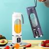 450ml Fruit Juicer Blender 10/12 Blades USB Rechargeable Portable Ice Crusher for Shakes and Smoothies Juicer Cup