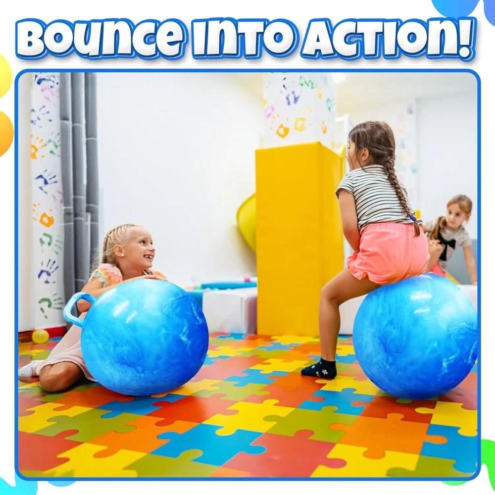 Hopping Toys Hopper Ball With Handle Jumping Ball Thickened Bouncing Ball Kids Toy