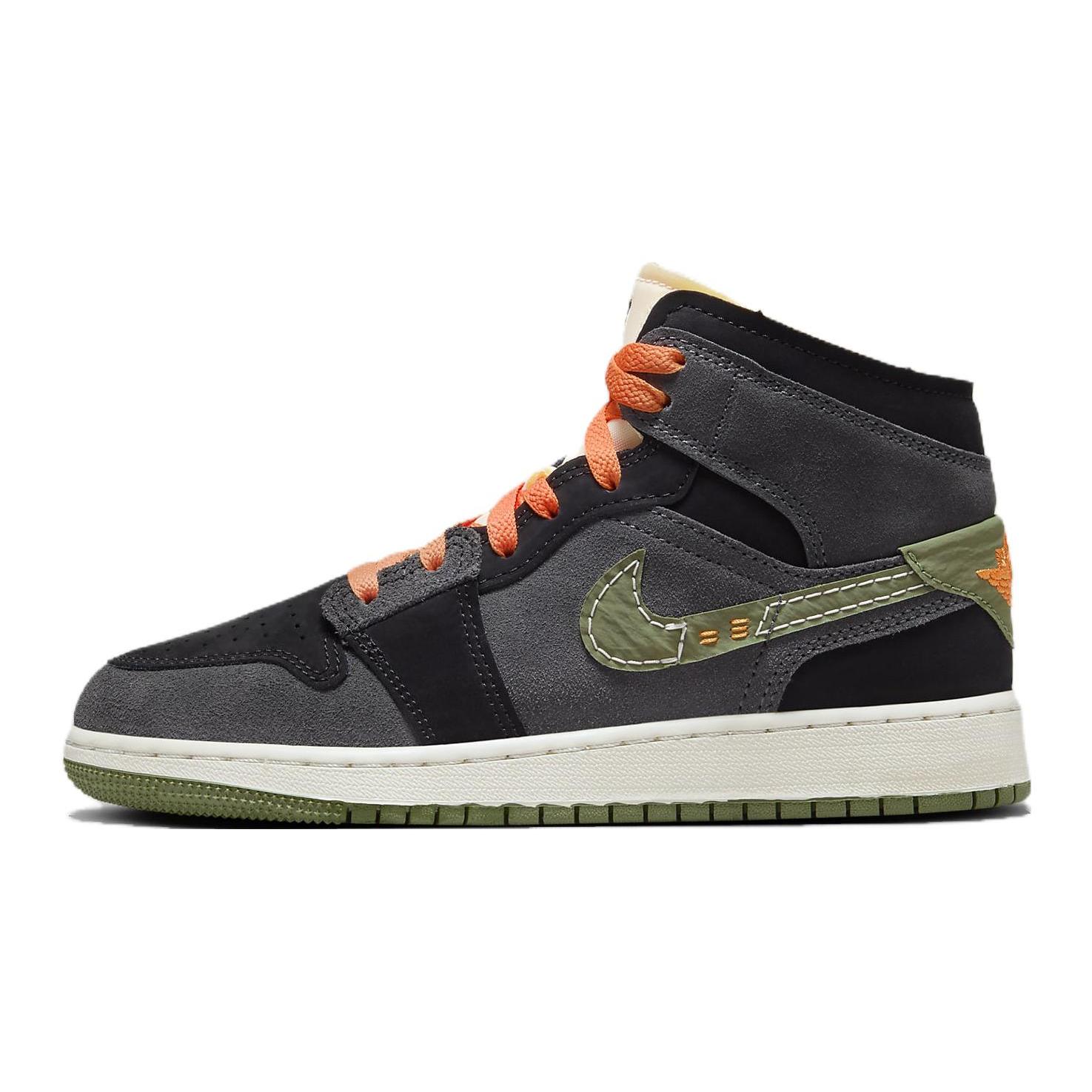 

Новые Jordan 1 Mid SE Craft Антрацит Светло-оливковый GS FD5847-003 38