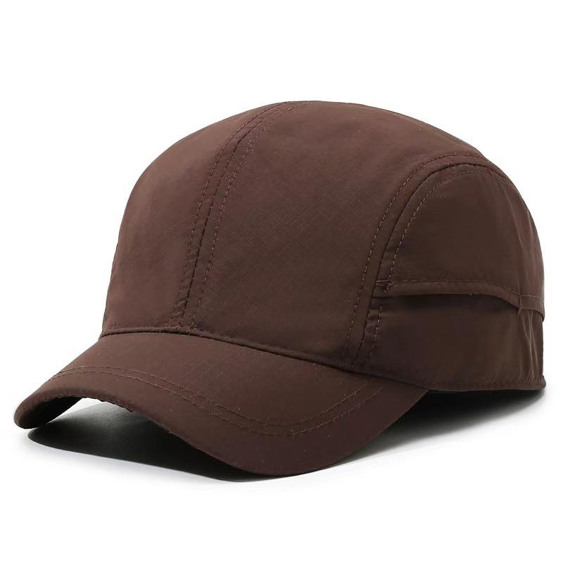 Summer Retro Short-Brim Baseball Cap Outdoor Sports Quick-Dry Running Hat Simple Casual Sun Protection Shade Hat