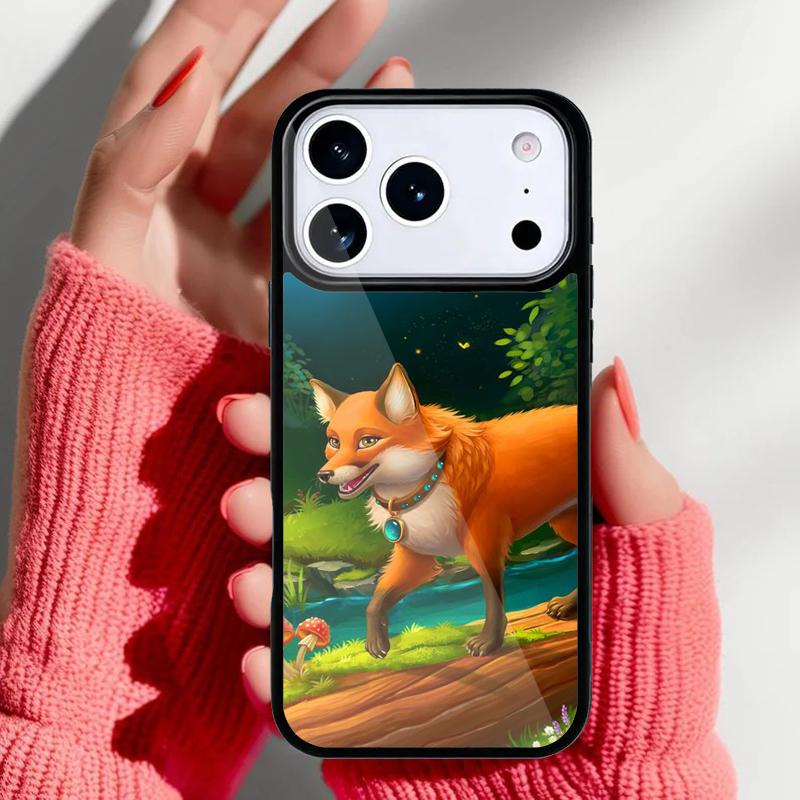 Anime Funny Fox Phone Case for iPhone 17 16 15 14 13 Pro Max Back Cover for 12 11 Pro Coque