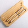 Solid Wood Box Office Business Bamboo Signature Ball Pen, Advertising Gift Bamboo Wood Spinning Ballpoint Pen Set