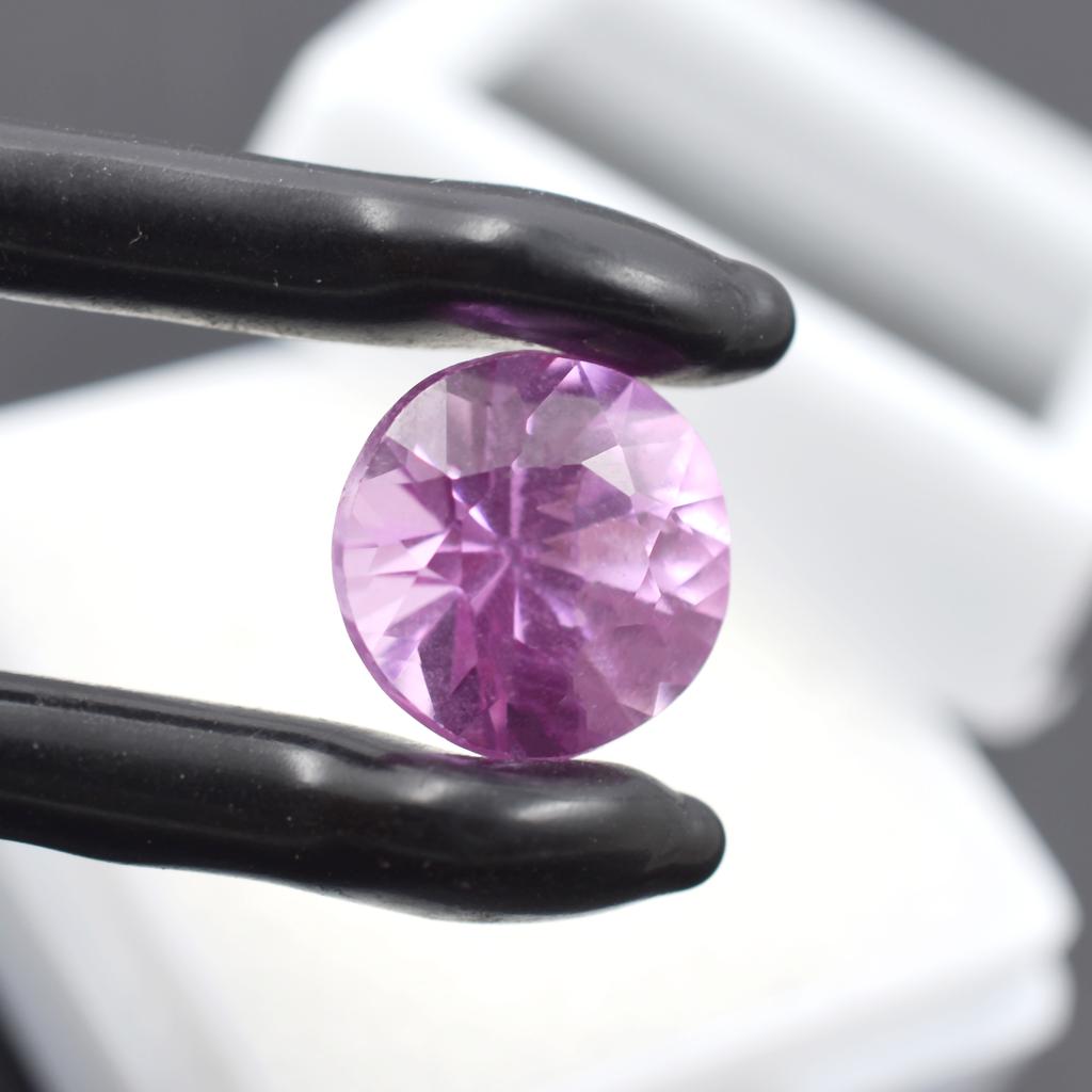 Natural Padparadscha Sapphire 6 Ct Round Stunning Certified Loose Gemstone