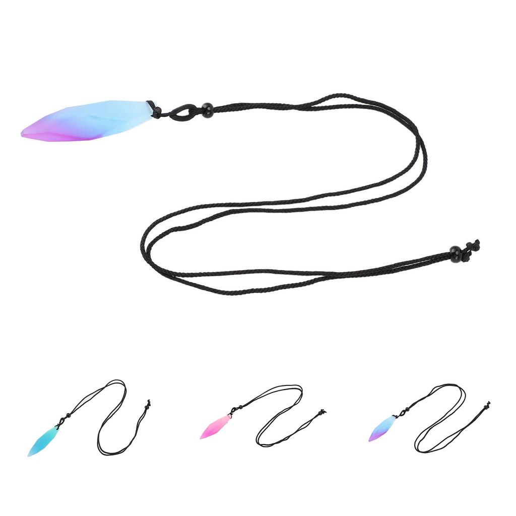 Naszyjnik z wisiorkiem świecącym w ciemności, żywica, świecący, luminescencyjny wisiorek, nieregularny kształt, matowy