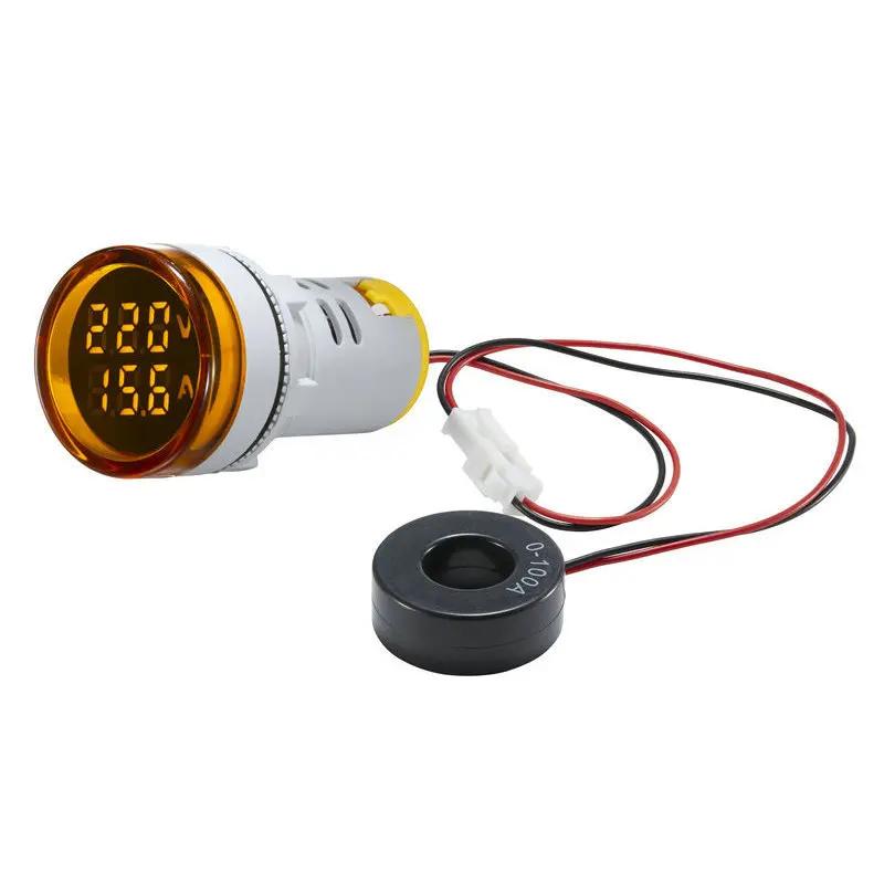 110V 220V AC Digital Voltmeter Ammeter AC 60-500V 0-100A Square/Round Voltage Current Meter Car Volt Tester Gauge Amp Detector