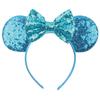 9.5 CM New Cute Glitter Crown Hairband Sequins Bows Mouse Ears Headband Kids Festival Party Cosplay Headband