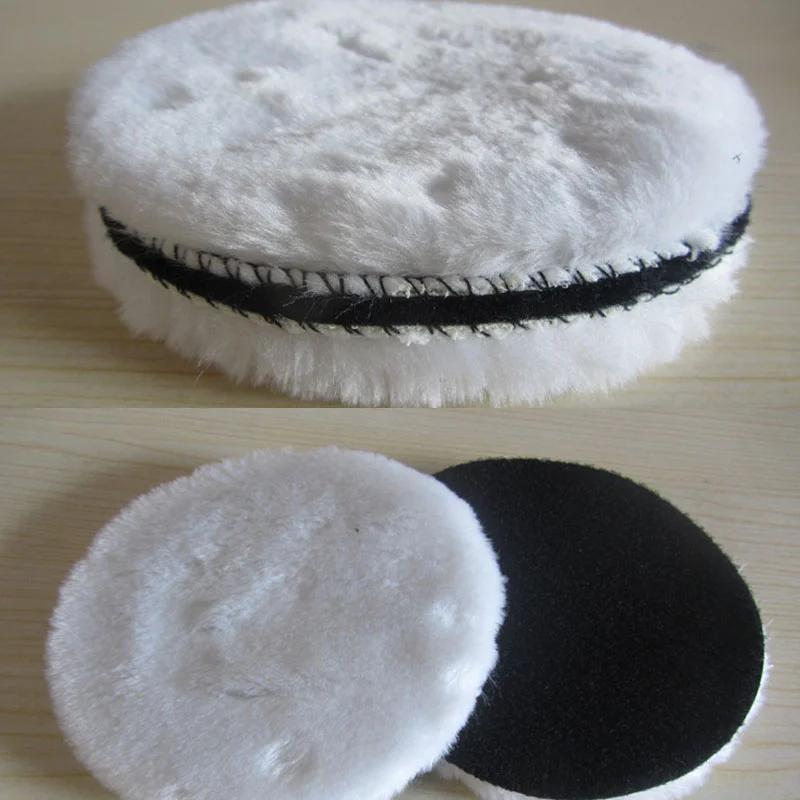 3/4/5/6/7Inch Soft Car Polishing Pad Round Imitated Wool Car Body Waxing Polisher Discs Pad Soft Wool Maintenance Cleaning Tool