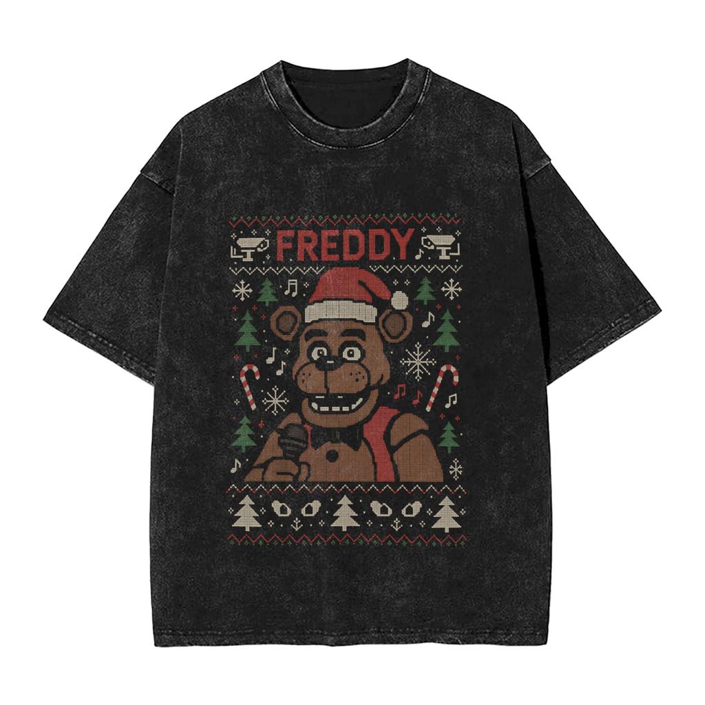 FNAF At Freddys TShirt Beach Awesome T Shirts Cotton Trendy Cool Tee Shirt For Male ShortSleeved Loose Tops