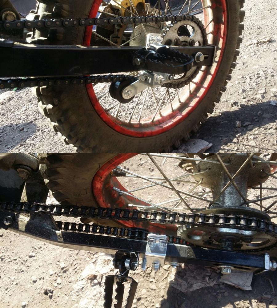 Motorcycle MTB High Strength Steel Automatic Chain Tensioner Anti-skid Chain Guide Chain Bolt On Roller Chain Adjuster Square Fork
