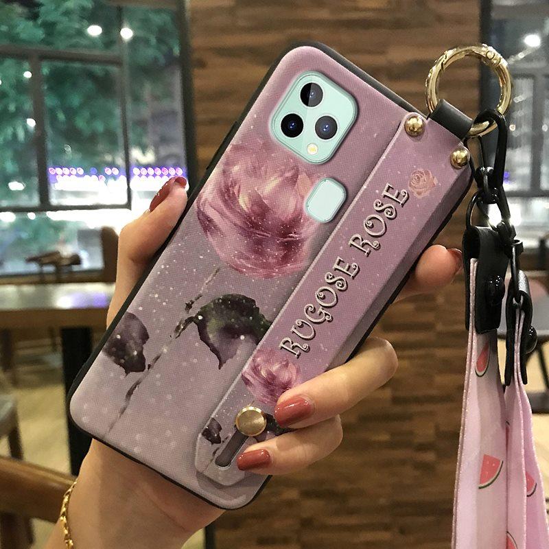 Shockproof Fashion Design Phone Case For Oukitel C22 Durable Protective Dirt-resistant Waterproof Lanyard Soft case Ring