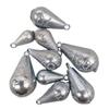 5 Pieces Pack 20g-120g Range Fishing Sinkers Iron Material Teardrop Sinkers  For Fishing