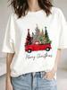 (Asian Size) cute holiday Christmas Festival Tee Clothing New Year T Shirt Women Fashion Top Print Woman Short Sleeve Graphic T-shirts