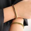 Stainless Steel Colored Zircon Bracelet, Light Luxury Elegant Bangle, Niche Personalized Tennis Chain Jewelry