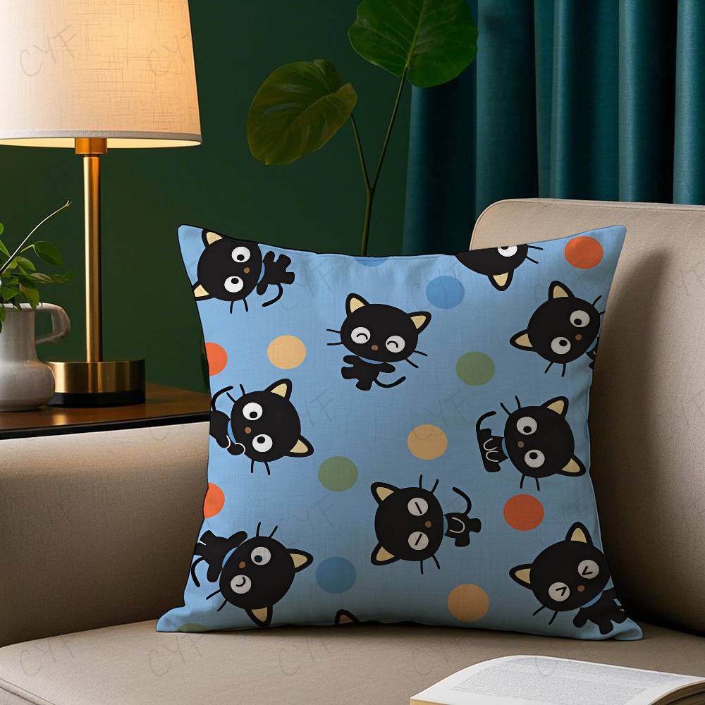 S-Sanrio C-Chococat Anime Pillow Case Safe Custom Photo Pillow, Anti-fade Brushed Fleece Cushion, Maternal & Infant Safe.