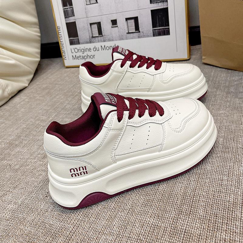 Thick-soled Heightening Board Shoes Women's Fashion Versatile Little White Shoes Spring New Small Sports and Leisure Shoes