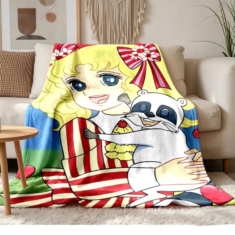 candy candy Soft and comfortable flannel Suitable for sofas living rooms outdoor camping travel and also makes a great anniversary gift