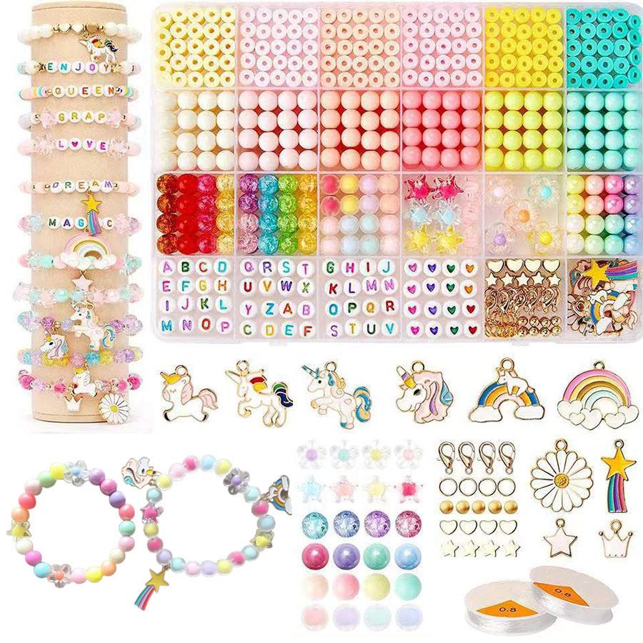 Handmade DIY Jewelry Accessories Imitation Pearl DIY Production Craft Jewelry Beads Children's Hand String Bracelet DIY Set