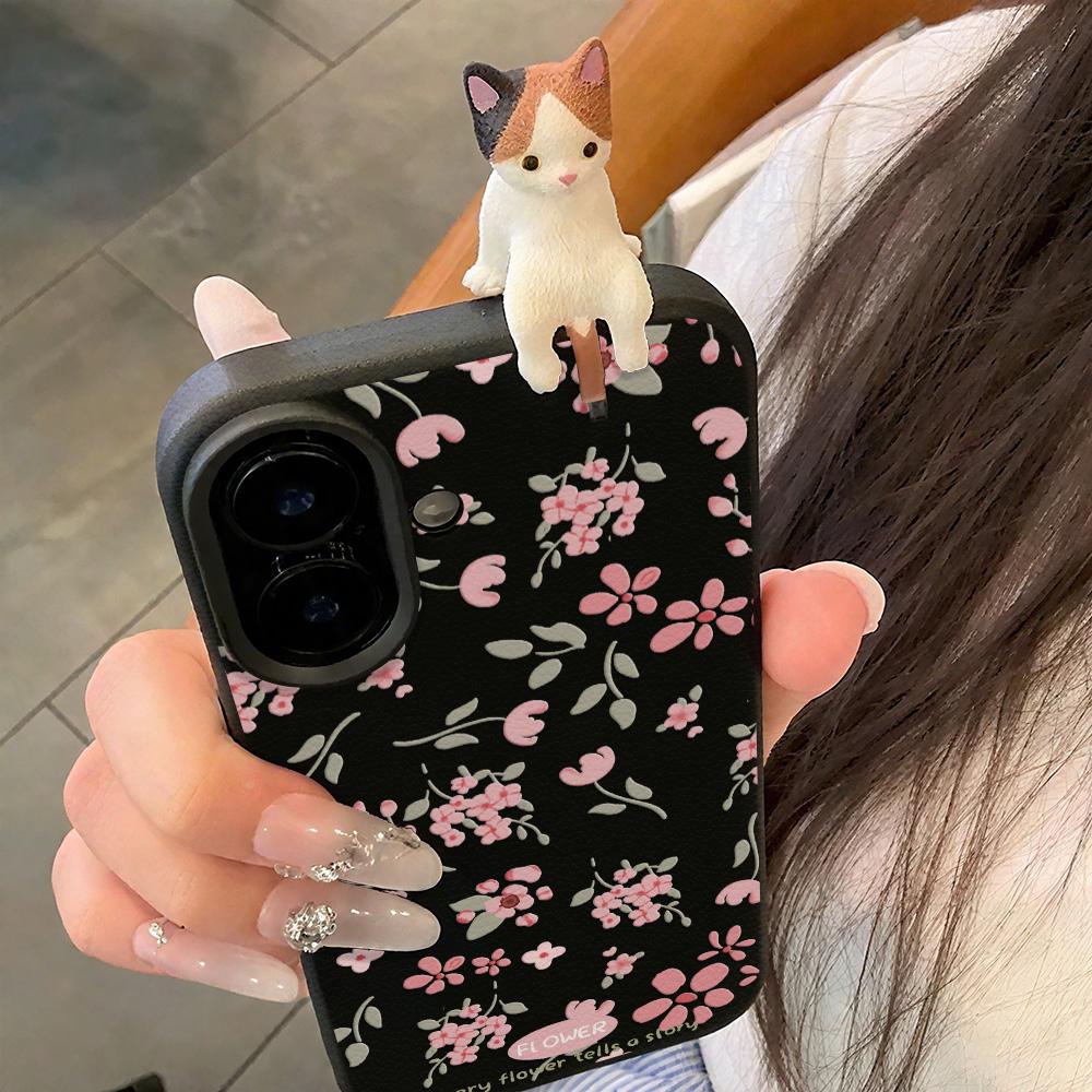 3D Phone Case for iPhone 11 13 17 Pro Max 17 Air Case iPhone 13 15 16 Pro Max 12 14 Pro Max 14 15 Plus Cute 3D Kitten Cartoon Leather