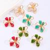 Retro Sweet Fashion Double Layered Flower Petal Earrings For Women