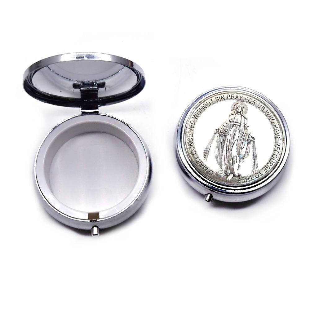 Retro Saint Benedict Jewelry Box Round Jewelry Storage Box  Accessories Storage
