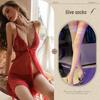 Night Fragrance Lace Erotic Lingerie: Sexy Plus Size See-Through Mesh Nightgown