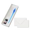 Herbin Handcrafted Glass Pen Tsumugi Blue and Mini Ink Deep Blue 10ml Set with G.LALO Card and Envelope