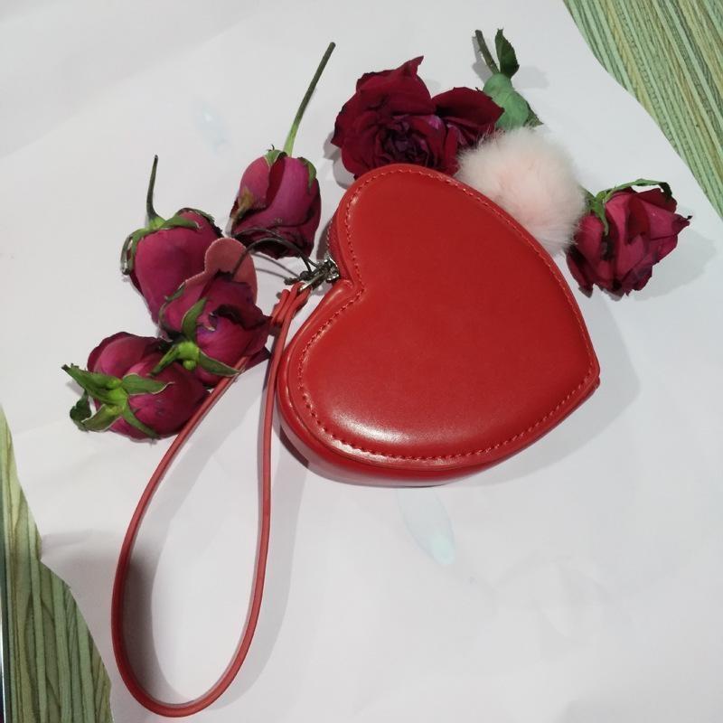 Womens Wallets for Women Purses for Girls Kawaii PU Leather Heart Bag