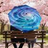 Starry Night Butterfly Sky Umbrella: A Magical Companion for Outdoor Adventures, Automatically Opens and Closes, Lightweight and Durable