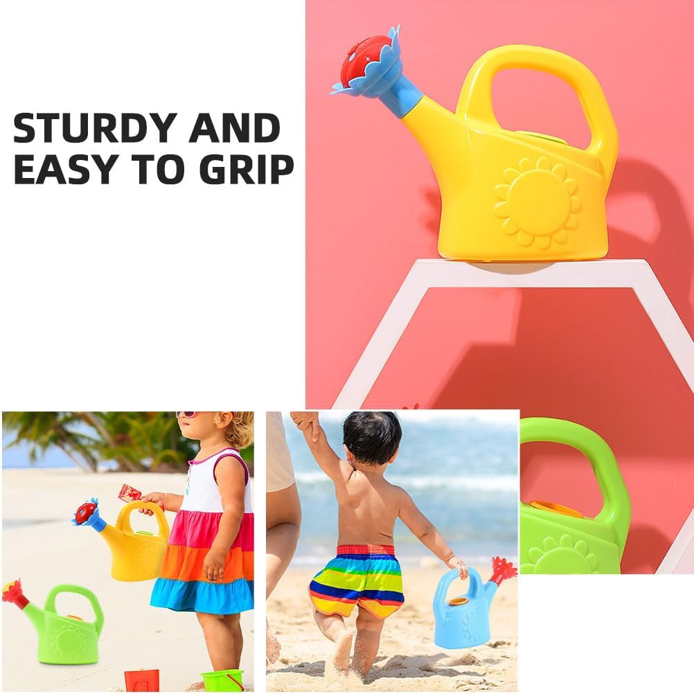 2pcs Watering Can Gardening Tool Cartoon Bathing Toys Summer Beach Plaything Sprinkler Swimming Pool Toy for Indoor Outdoor (Random Color and Style)