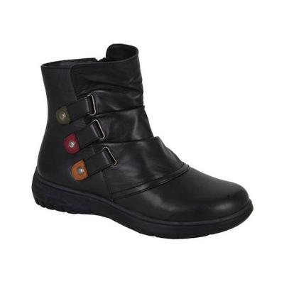 Womens/Ladies Leather Extra Wide Ankle Boots