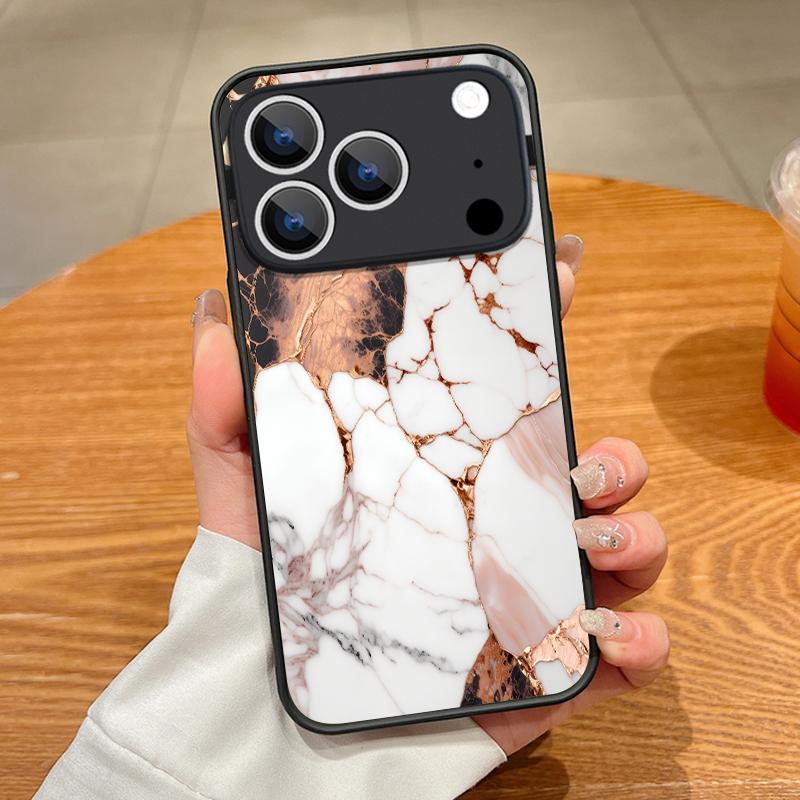 Thin Ring Magnetic For Magsafe Case For iPhone 17 Pro Max Case iPhone 16 15 14 13 Pro Max 17E Purple Marble Pattern Hybrid TPU+PC Matte Cover