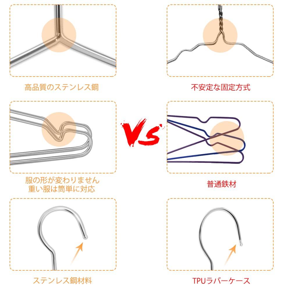 Baby Set of Stainless Steel Clothes Hangers for and Elementary School Small Slim Shirt and Coat No Closet 32cm Width Hangers, 20, Babies, Kids,