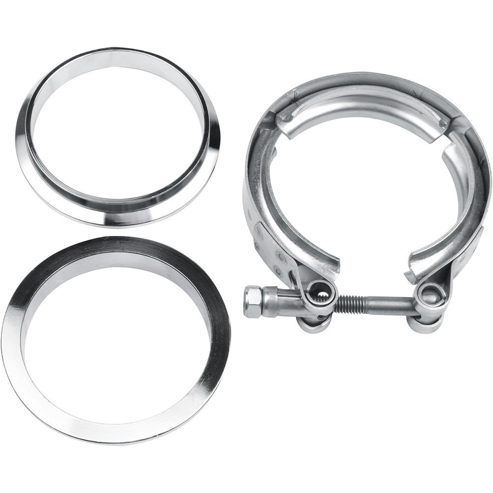 304 Stainless Steel Exhaust Pipe Connector V Flange Clamp for Auto Parts Compatible with Turbocharged Engines and Mufflers