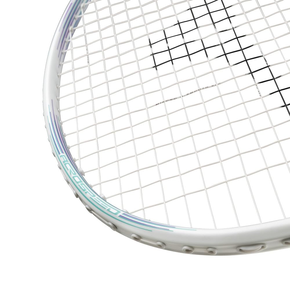 MIZUNO AcroSpeed 6 Badminton Frame Only Sold Soft Case 73JTB406 Racket, Unisex, (Strings Separately), Included, White/Purple,