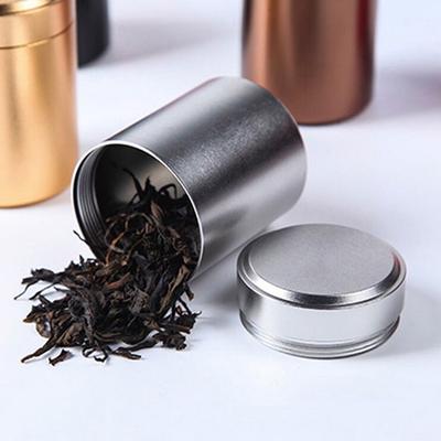 80Ml Mini Metal Box Tea Can Aluminum Herb Stash Sealed Can Small Travel Portable Container Jar Sugar Coffee Caddy Organizer
