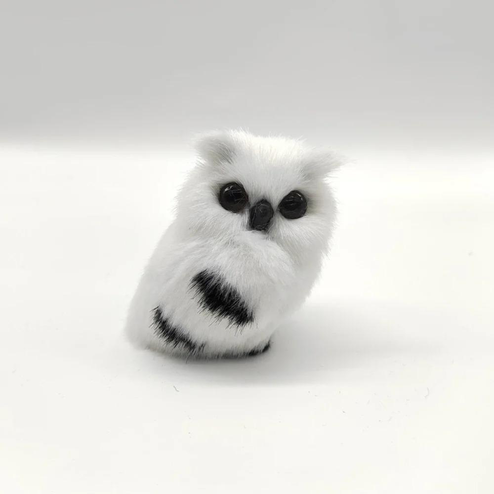 Simulation Owl Exquisite Ornament Cute Lovely Furry Home Decoration Ornament Adornment Simulation Plush Model  Kids Room Gift