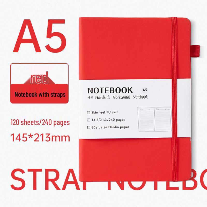 Minimalistisches A5 Notizbuch mit Gummiband für Geschäftsbesprechungen und das Büro