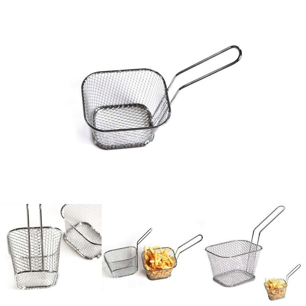 Rectangular French Fries Basket Durable Non-toxic Rust-proof Kitchen Tool For Fried Foods