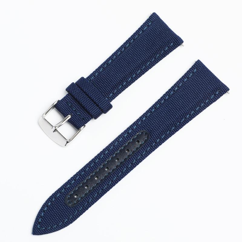 Canvas Nylon Strap Universal Huawei Samsung Nylon Leather Watch Strap 20mm 22mm for Omega