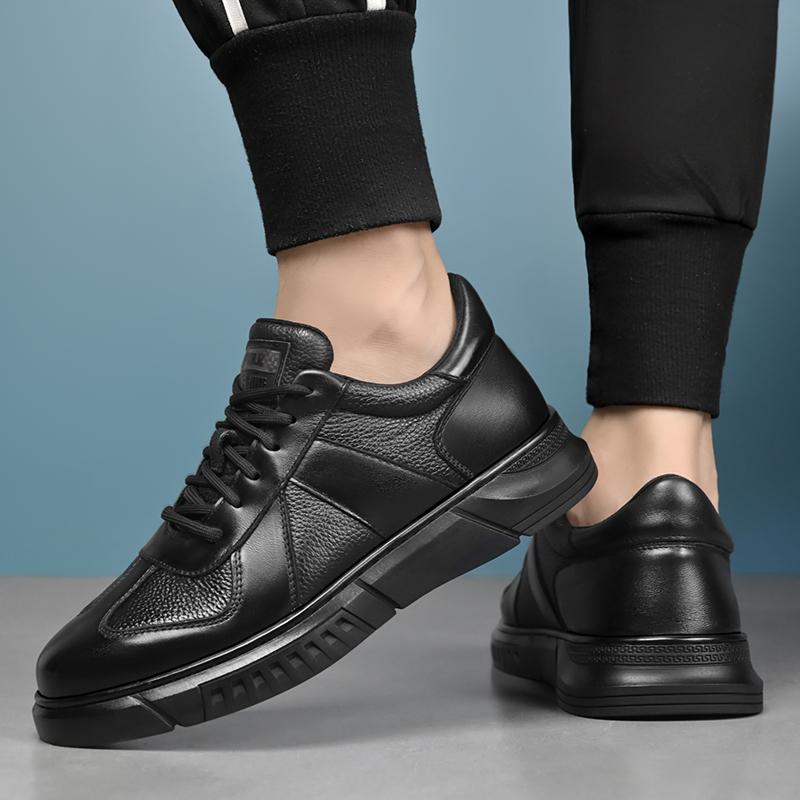 Fashion Casual Black men's board shoes Comfortable and trendy styles Outdoor street leisure walking daily exercise Youth quality shoes