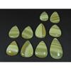 356Cts. Natural Yellow Lace Agate Pear Cabochon Loose Gemstone 10 Pcs Lot C-3899