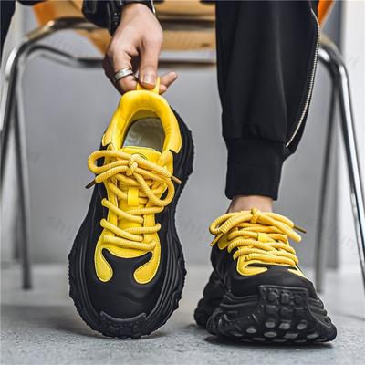 Fashion 2025 Autumn New Men's Niche Design Low Top Thick Soled Casual Shoes Fashion Trend Versatile Comfortable Non Slip Chunky sneakers