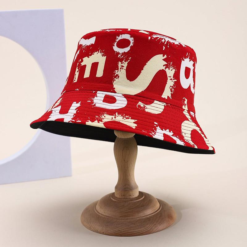 Cotton Letter Print Sun Hat For Women Men With Wide Brim Sun Protection For Beach And Vacation