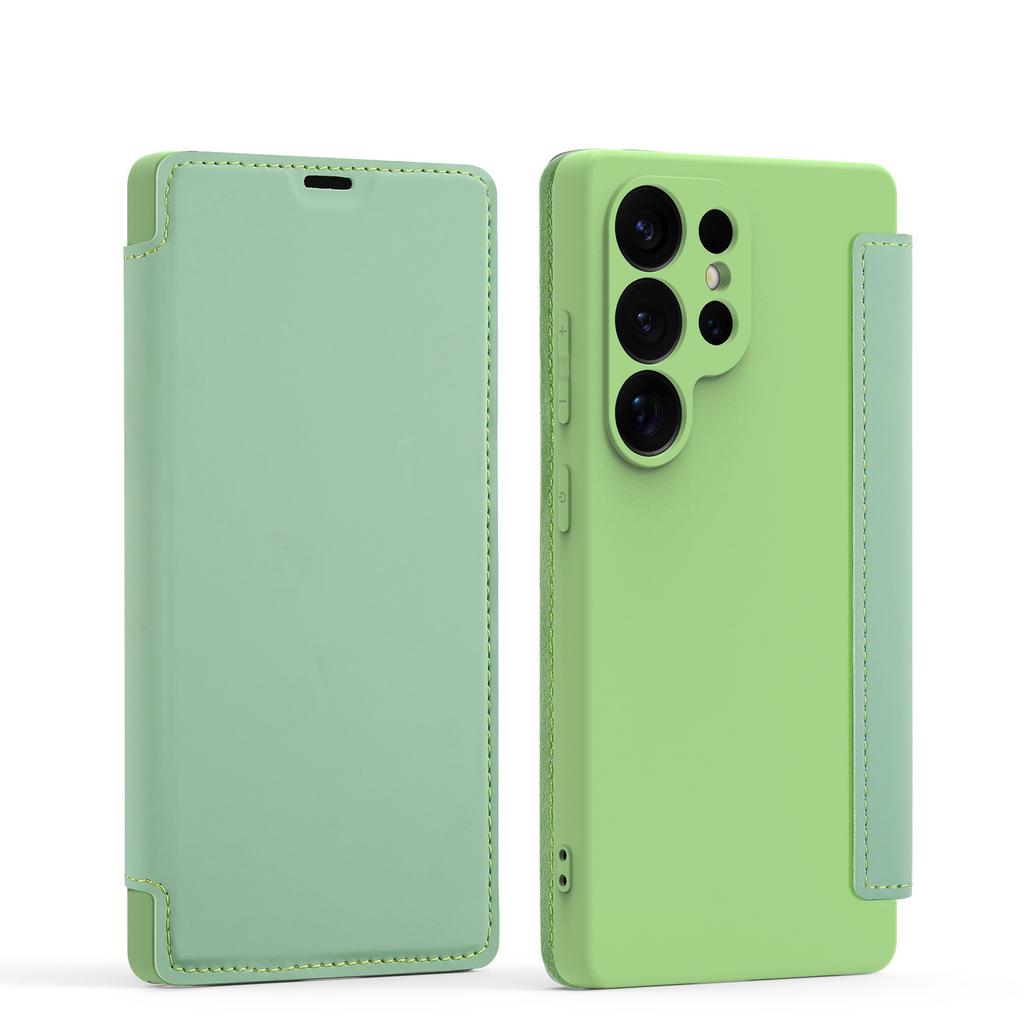 Prémiový kryt pro řadu Samsung Galaxy S22 S23 S24 S25. Liquid Skin - Kryt na telefon na dotek s ochranou proti pádu, slotem na kartu a víceúhlovým stojánkem