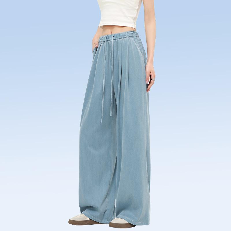 Uncle Radish Lyocell Tencel Jeans Women's Summer Loose Straight Yamamoto Pants Lazy Slack Wide Leg Pants